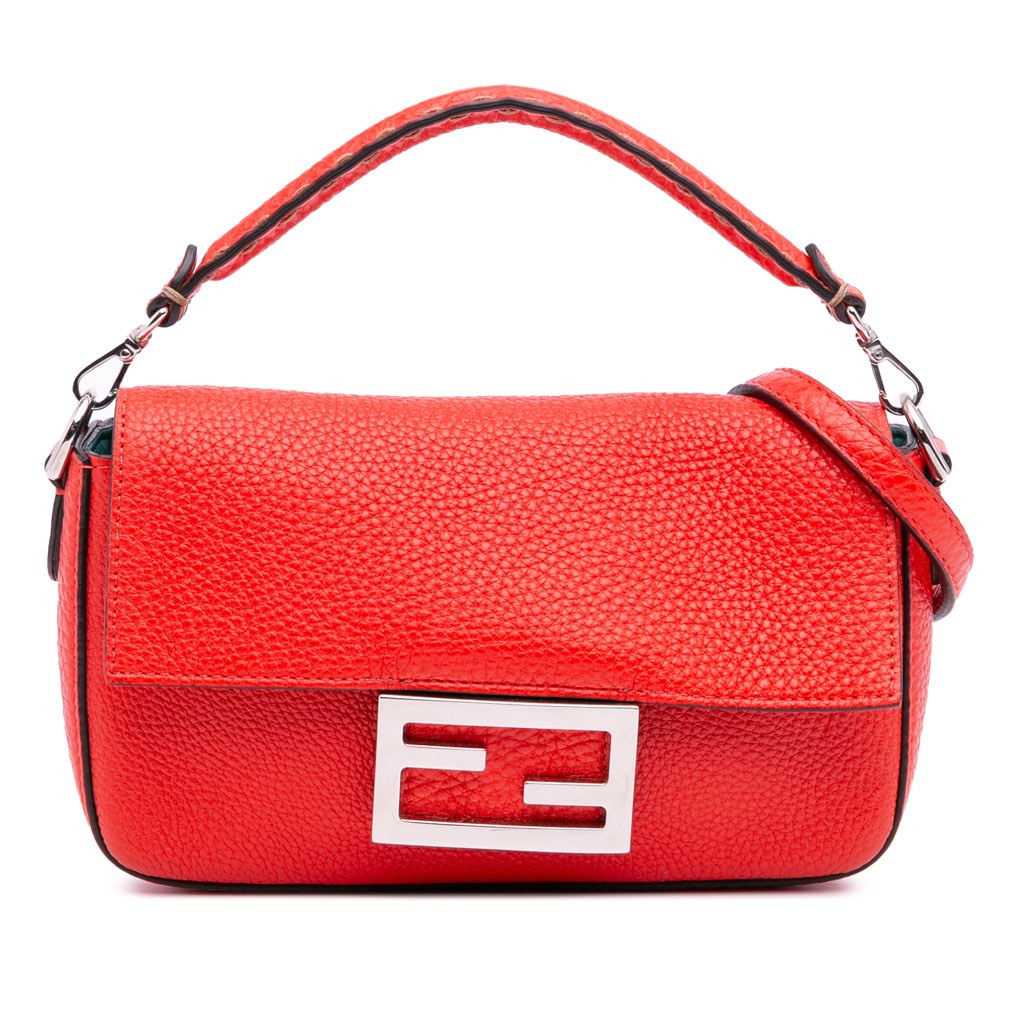 Fendi Mini Leather Baguette Satchel