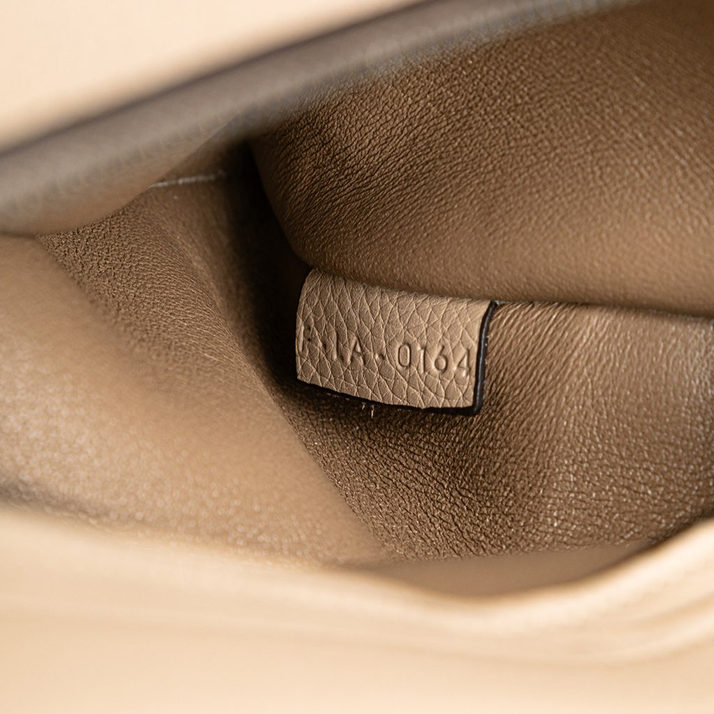Celine Medium Drummed Calfskin and Suede Trapeze Satchel - Detail 1