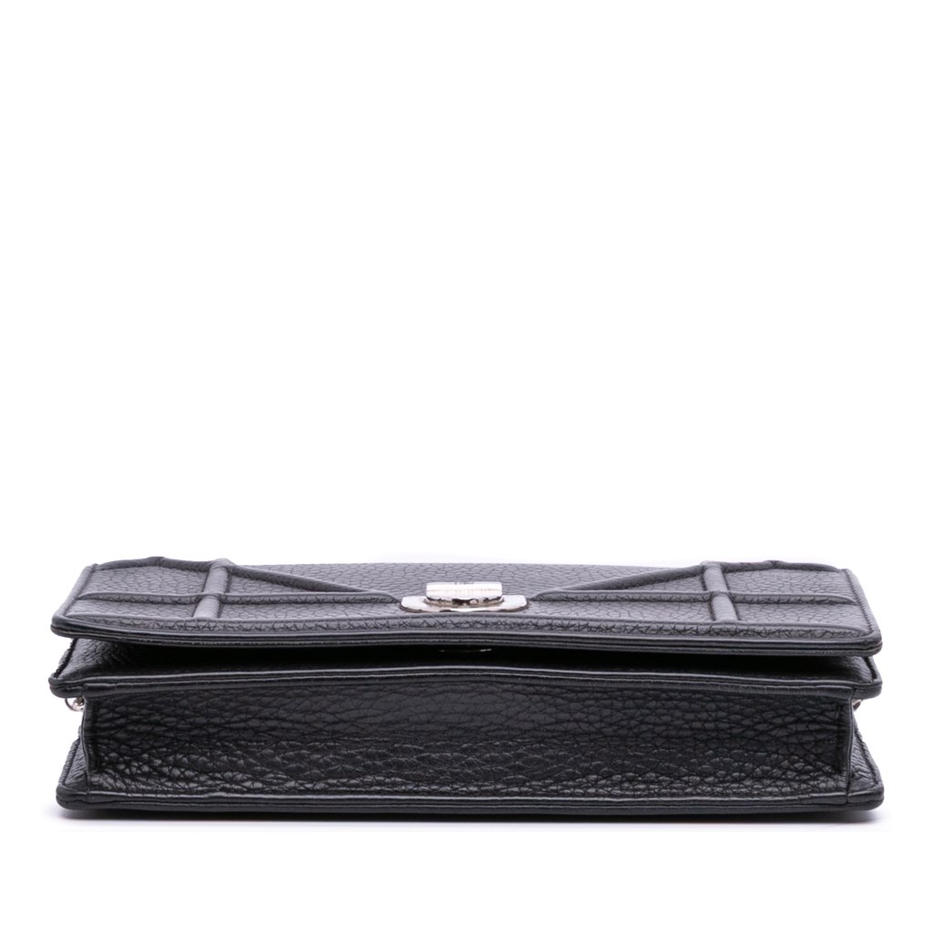 Dior Grained Calfskin Diorama Wallet on Chain - 3