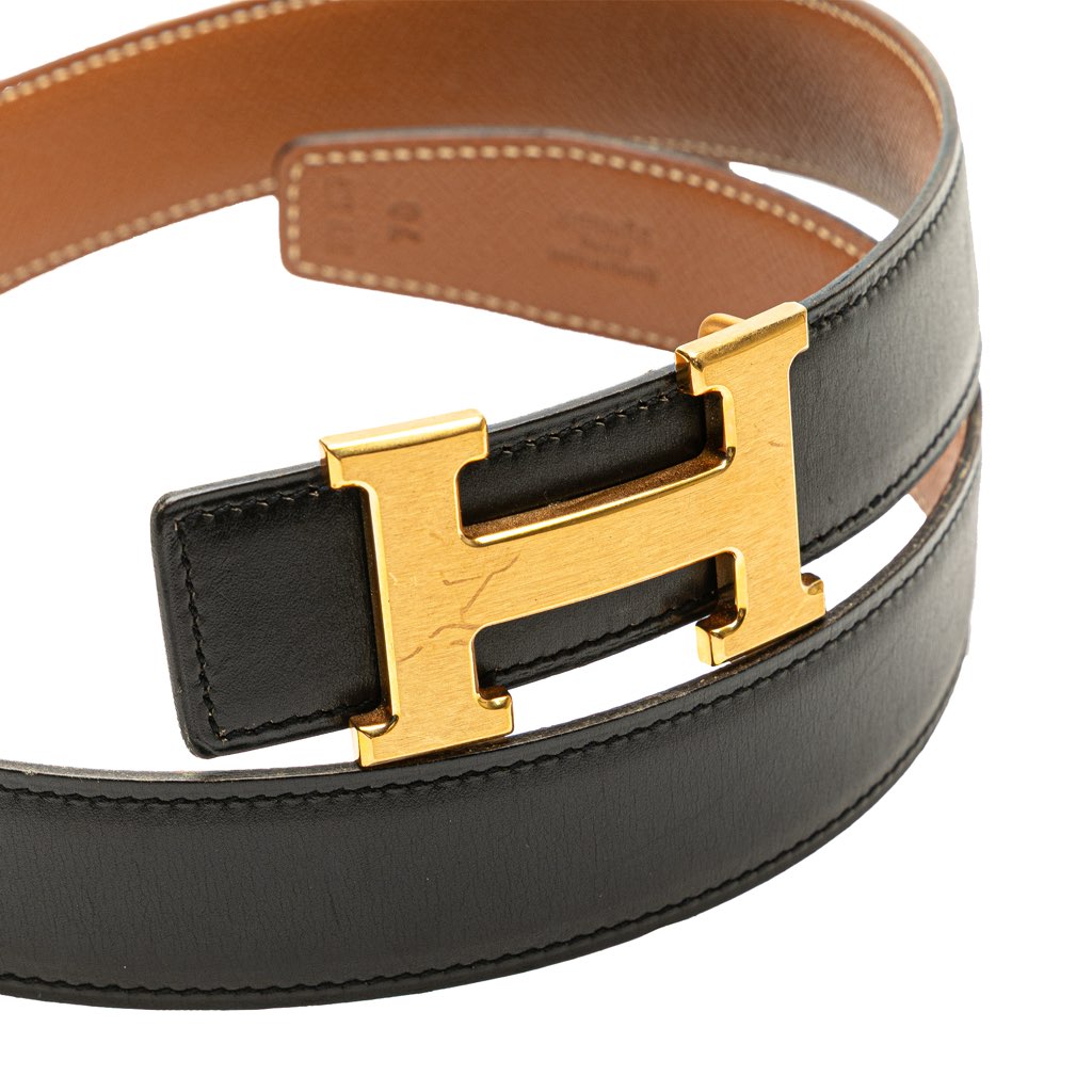 Hermès Epsom and Swift Constance H Reversible Belt - 4
