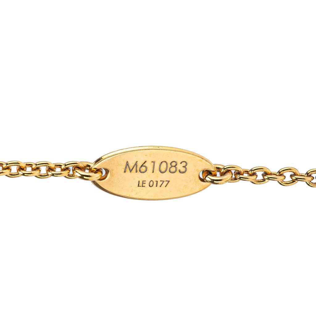 Louis Vuitton Gold Plated Essential V Necklace - 2