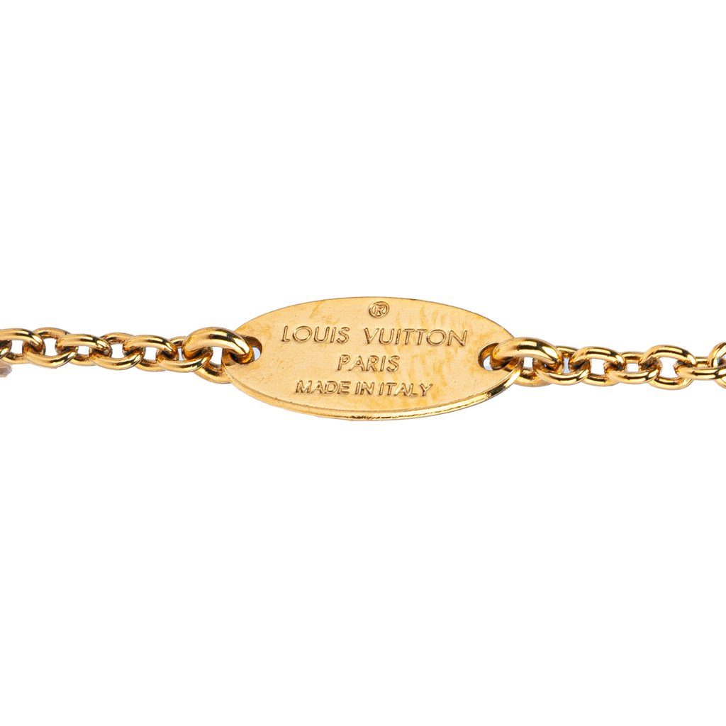Louis Vuitton Gold Plated Essential V Necklace - 3