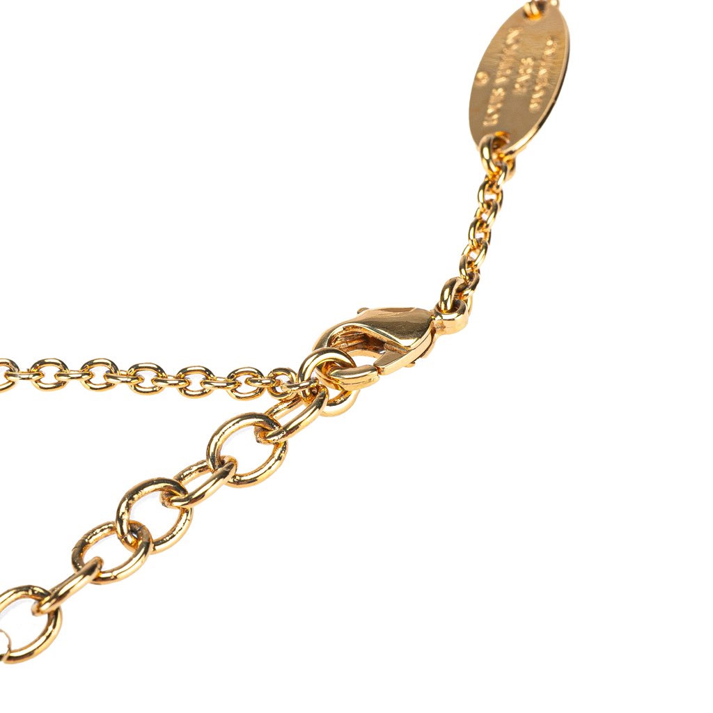 Louis Vuitton Gold Plated Essential V Necklace - 4
