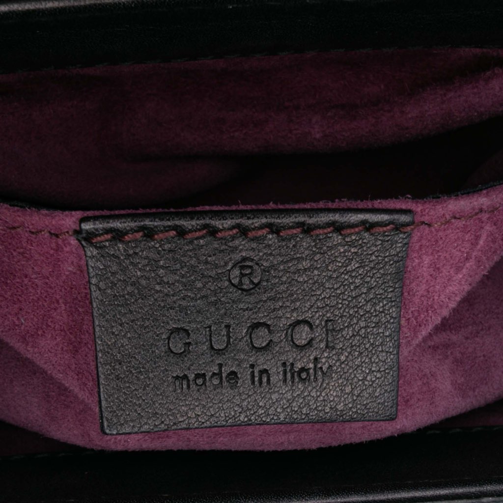 Gucci Mini Polished Leather Bamboo Lady Lock Top Handle Bag - 5