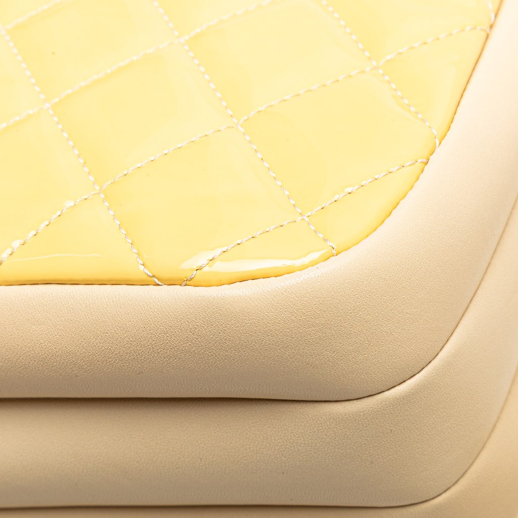 Chanel Quilted Patent Chain Double Zip Crossbody - Image 12