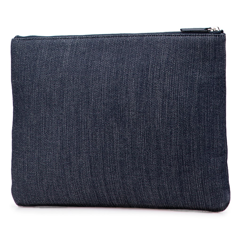 Chanel Large Denim Deauville O Case Clutch - 2