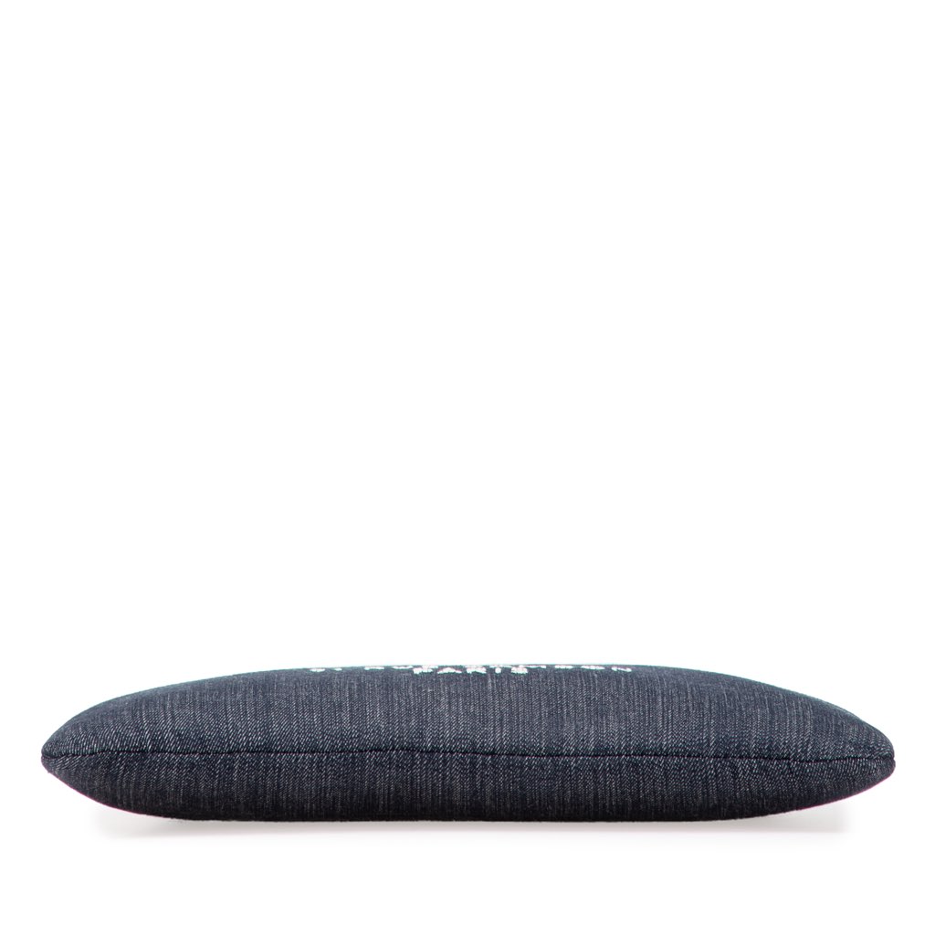 Chanel Large Denim Deauville O Case Clutch - 3