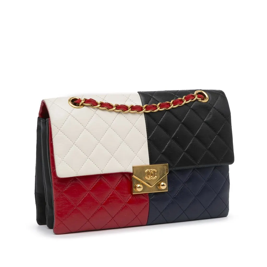 Chanel Pagoda Colorblocking Shoulder Bag MultiColor Leather Fair - Back View