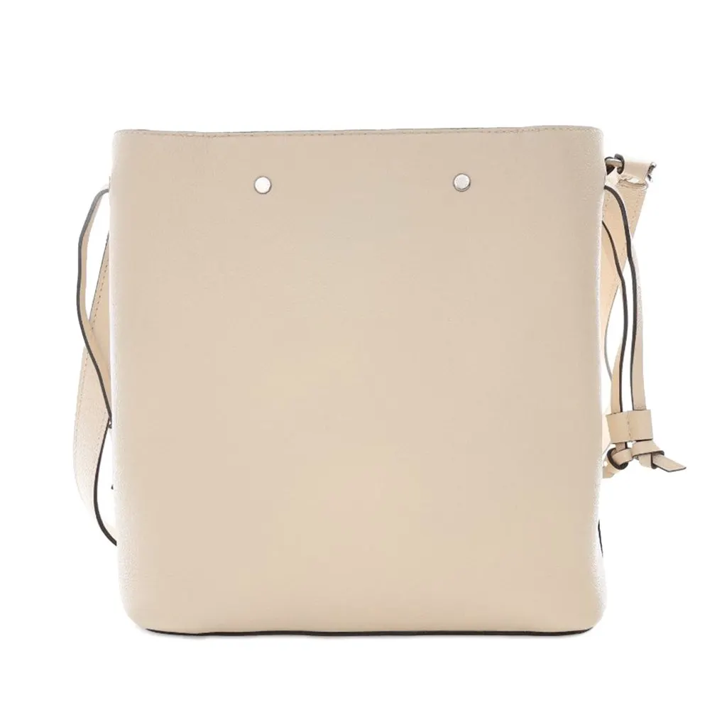 Louis Vuitton Flower Embellished Lockme Bucket Bag Brown Leather Good - Inside View
