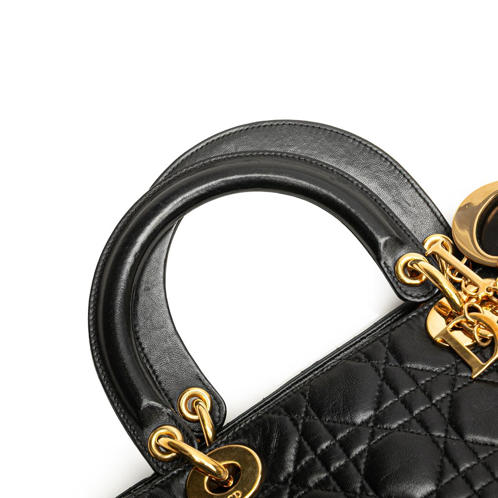 Dior Large Lambskin Cannage Lady Dior - Image 10