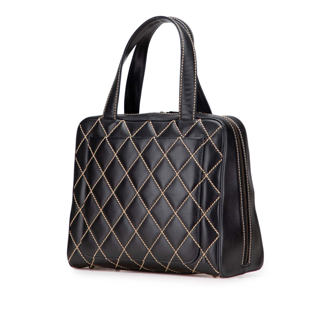 Chanel CC Lambskin Wild Stitch Handbag - 2