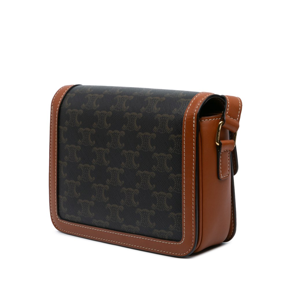 Celine Teen Triomphe Coated Canvas and Calfskin Triomphe Crossbody - 2