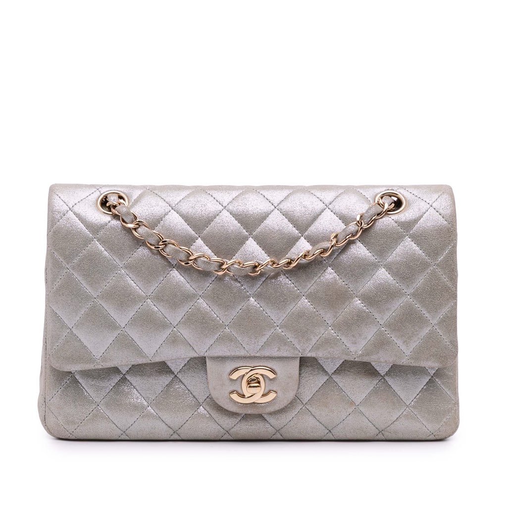 Chanel Medium Classic Iridescent Lambskin Double Flap