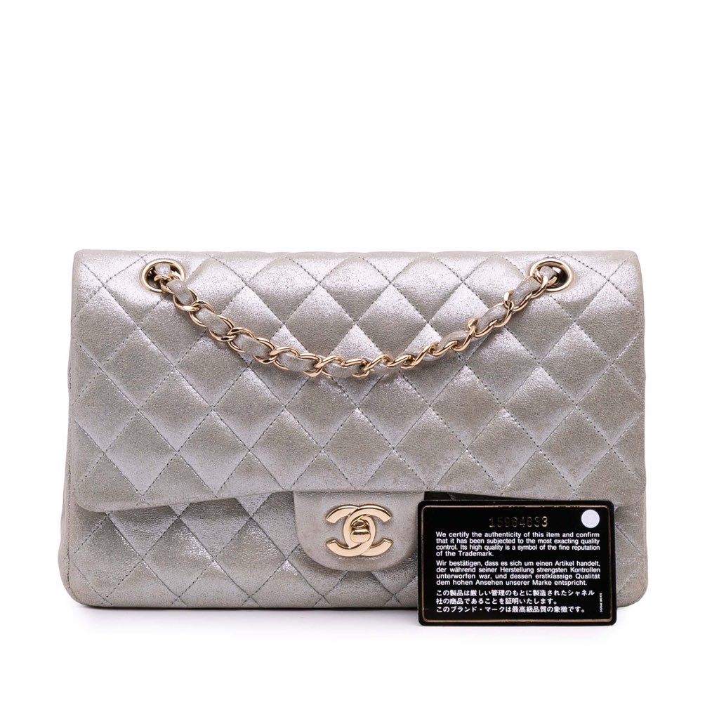 Chanel Medium Classic Iridescent Lambskin Double Flap - Image 15