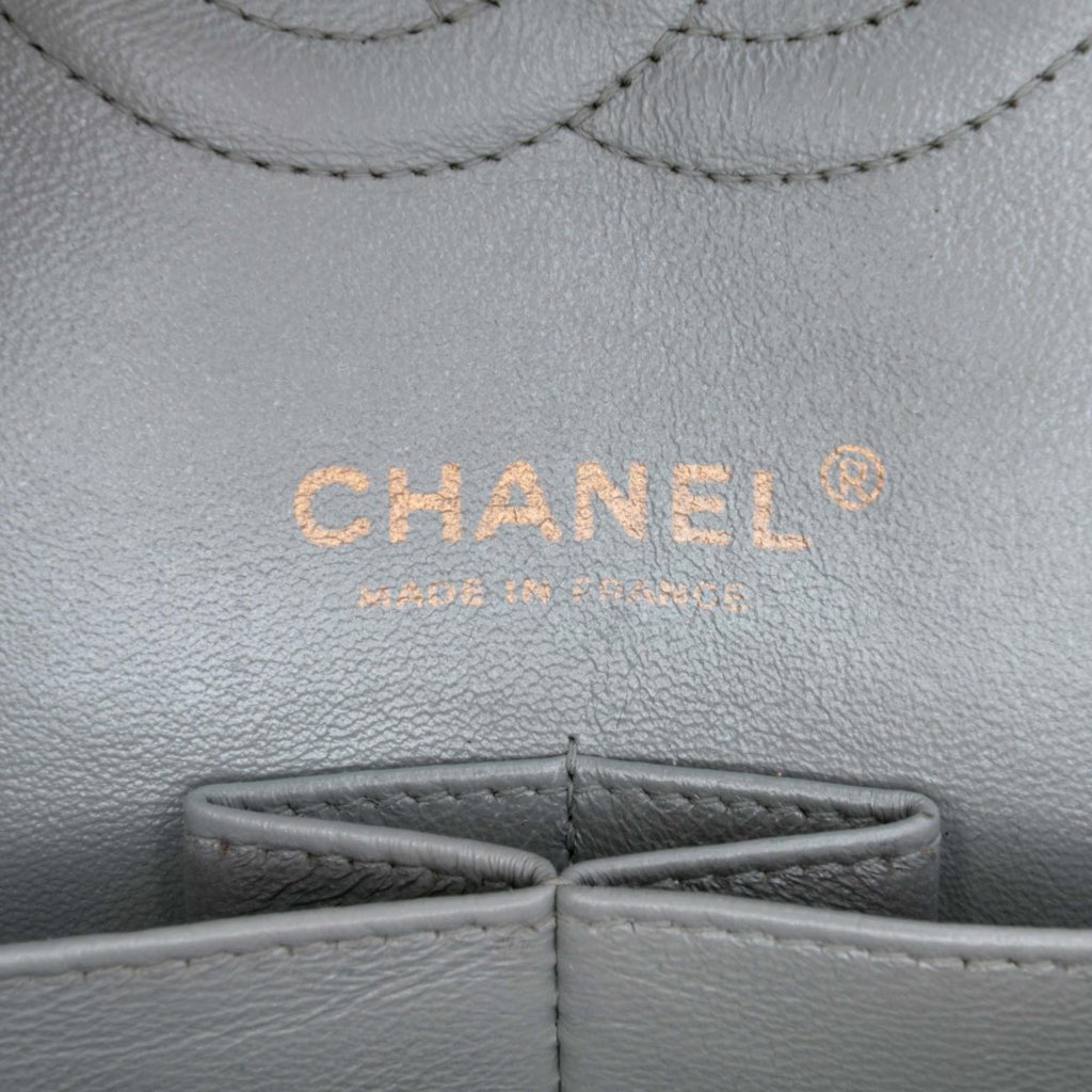 Chanel Medium Classic Iridescent Lambskin Double Flap - Side view