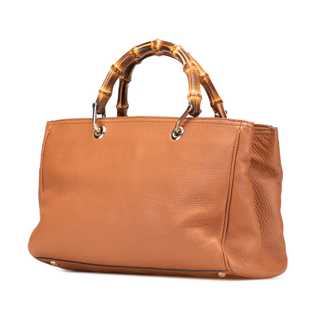 Gucci Medium Calfskin Bamboo Shopper Satchel - 2