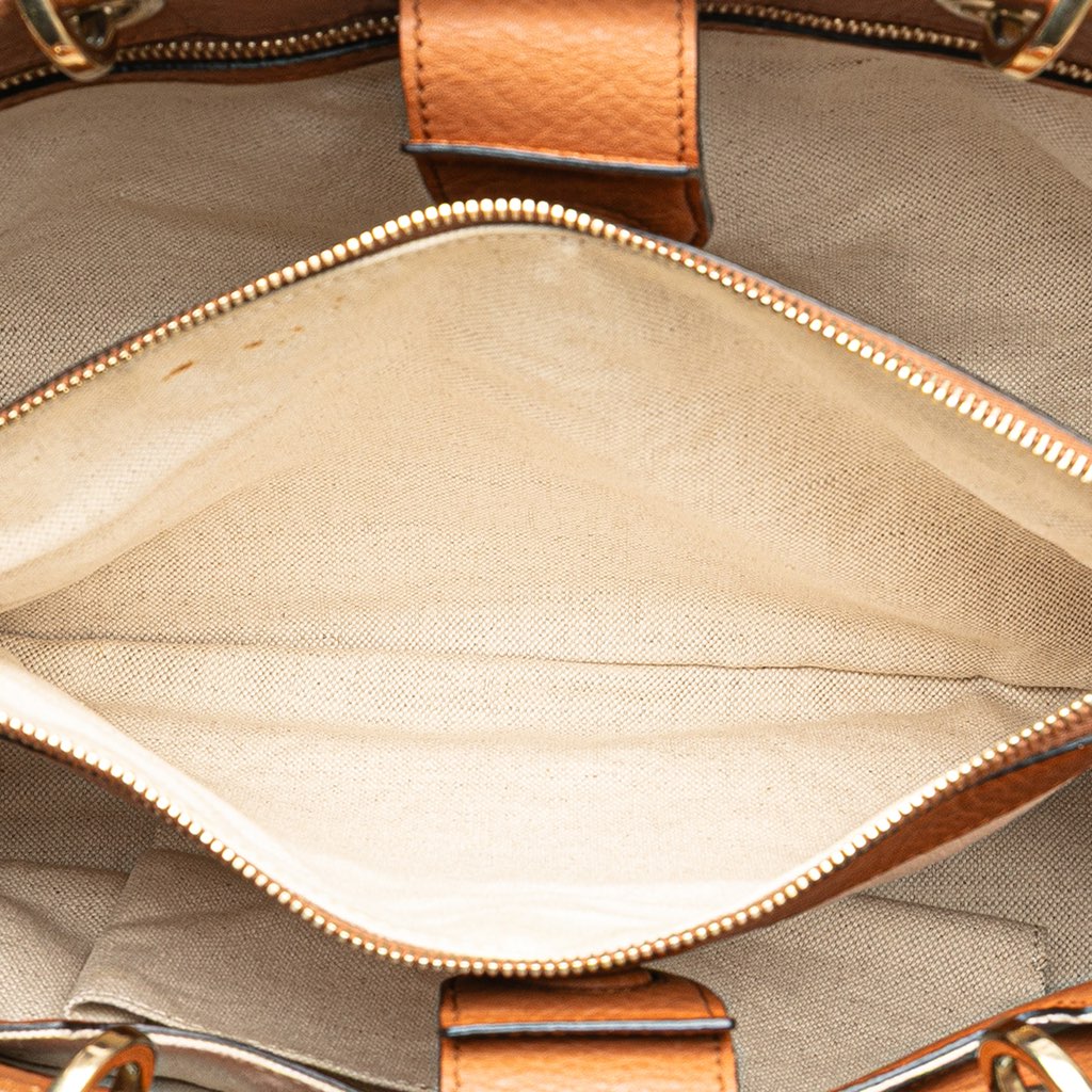 Gucci Medium Calfskin Bamboo Shopper Satchel - 4