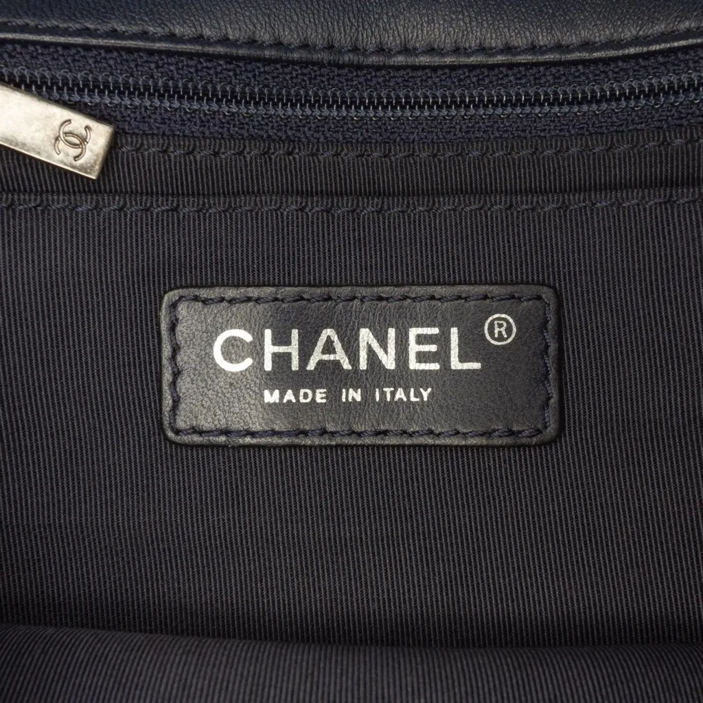 Chanel Paris Seoul Mini Crochet Lambskin Single Flap Blue Leather Good - Box View