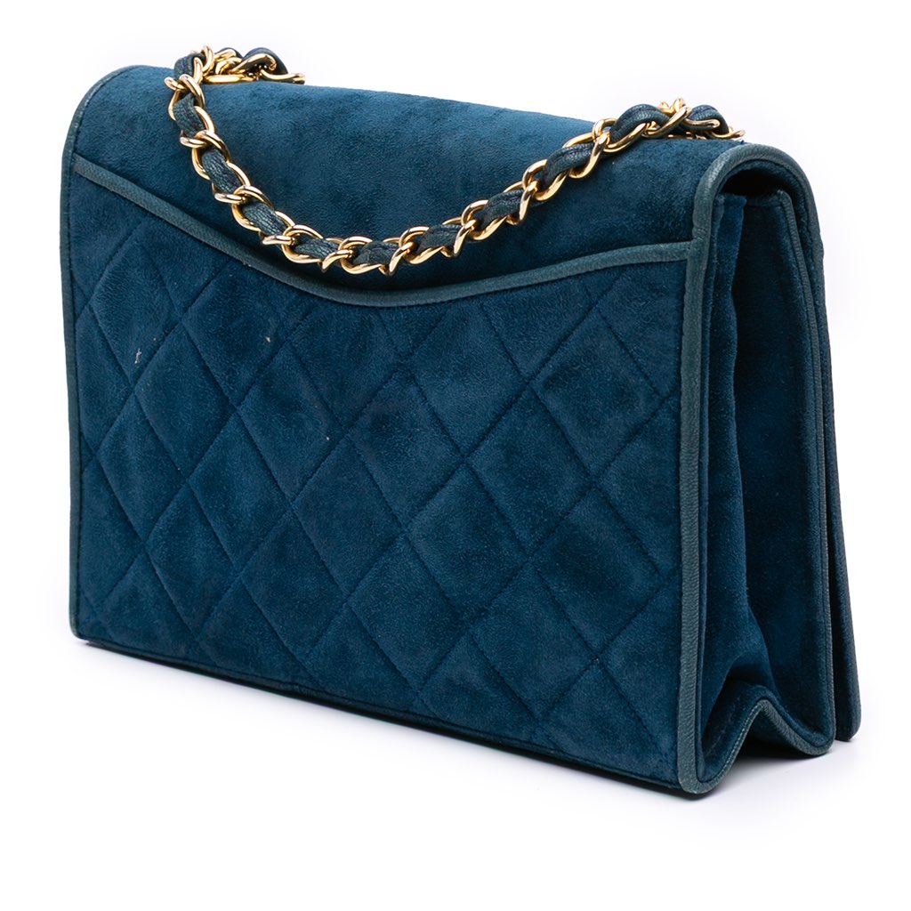 Chanel Small CC Quilted Suede Chain Crossbody - 2
