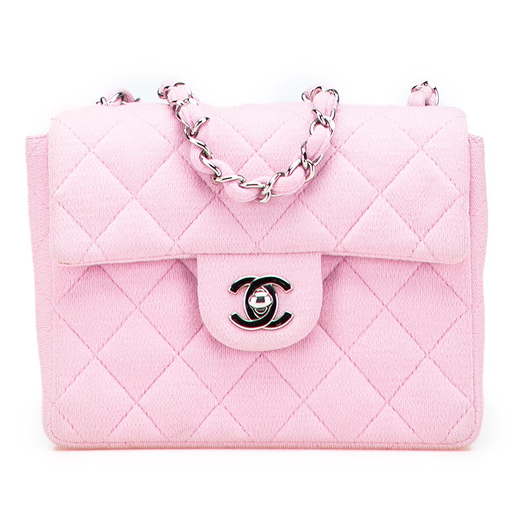 Chanel Mini Square Classic Jersey Single Flap