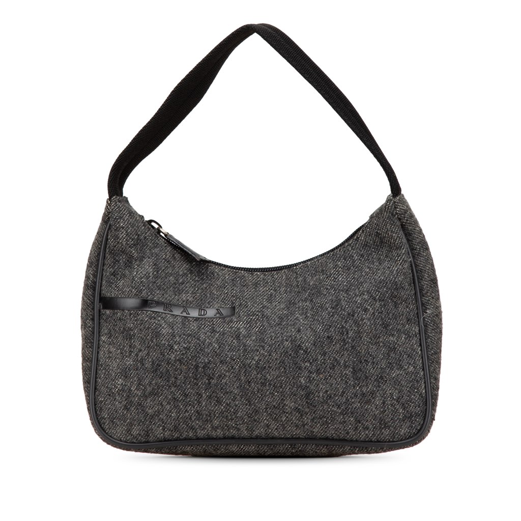 Prada Wool Shoulder Bag