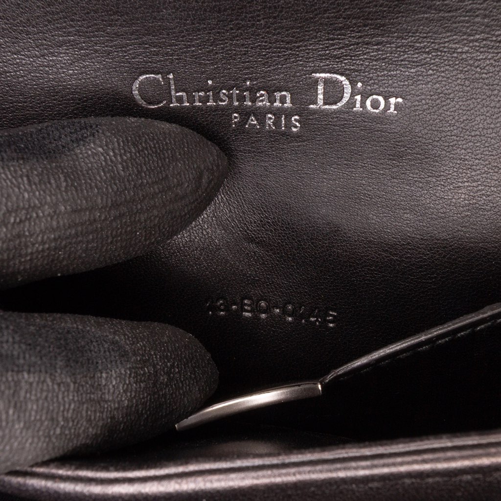 Dior Mini Lambskin Sequin Diorama Flap - Side view