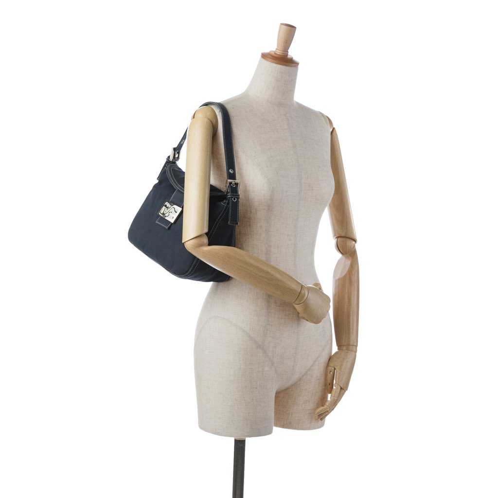 Fendi Canvas FF Marble Double Flap Shoulder Bag - Image 16