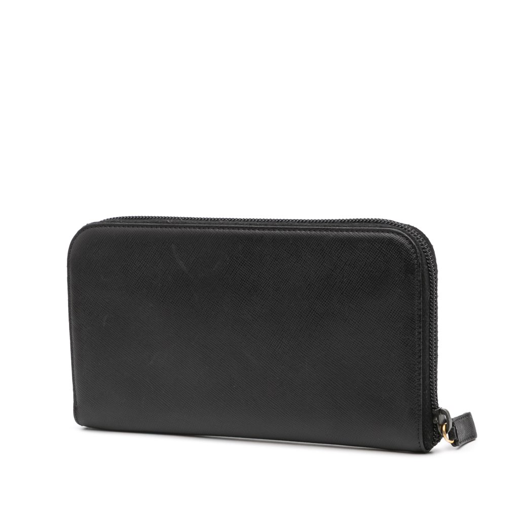 Prada Saffiano Zip Around Long Wallet - 2