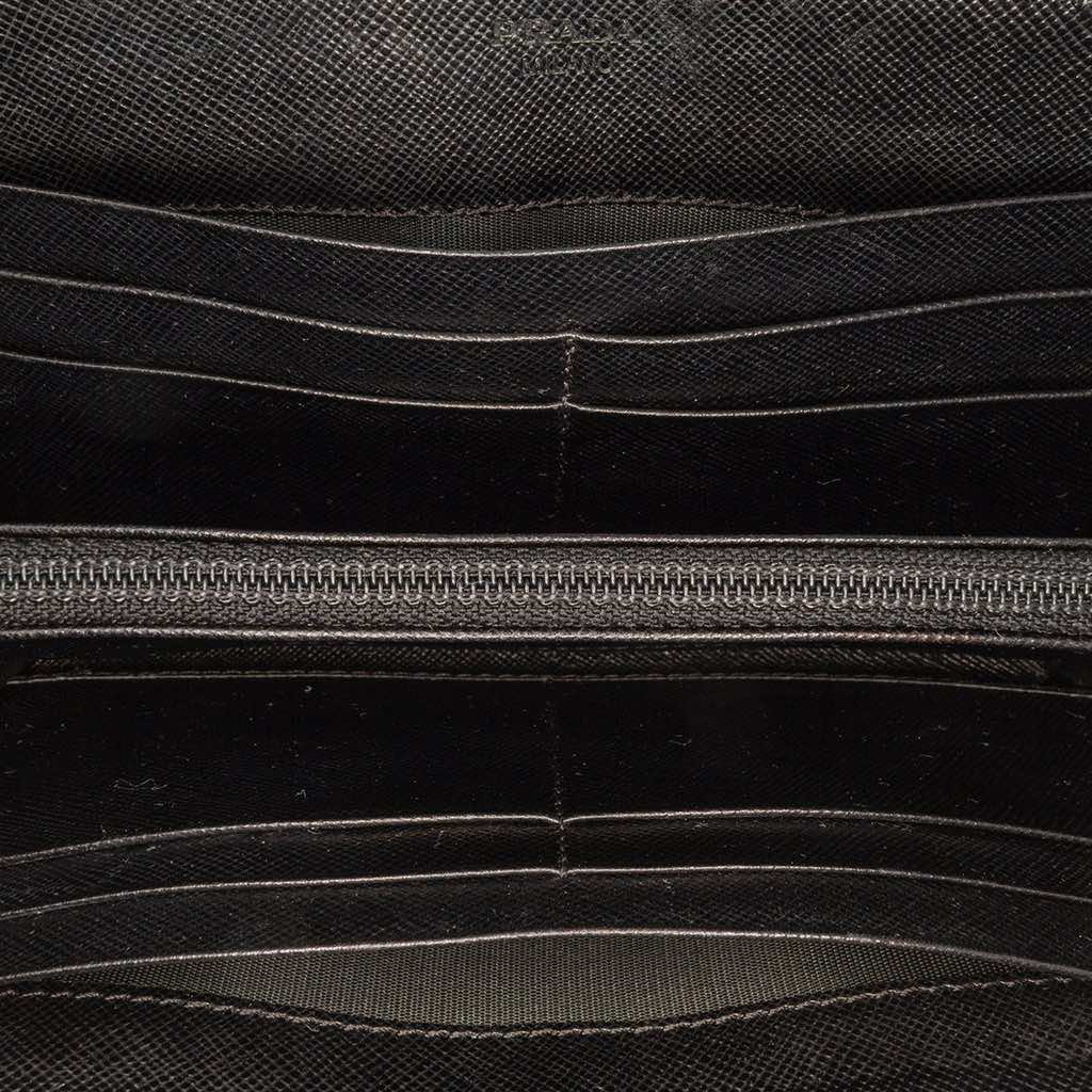Prada Saffiano Zip Around Long Wallet - 4