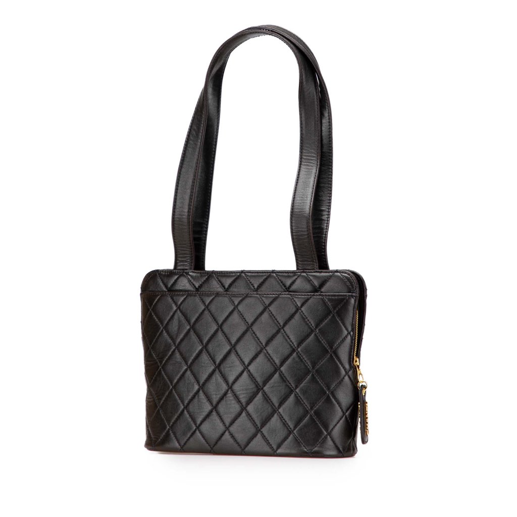 Chanel Quilted Lambskin Shoulder Bag - Back view