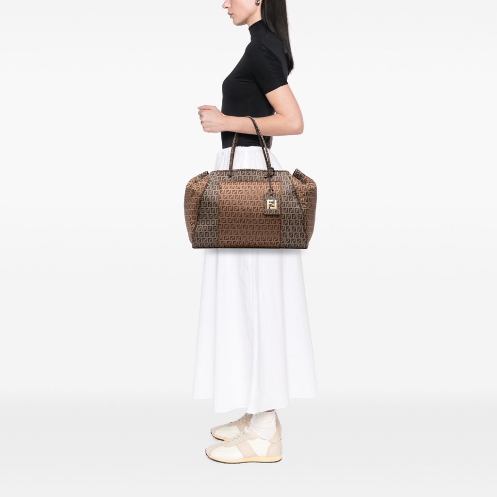 Fendi Zucchino Nylon and Spalmati Grande Pillow Tote - Image 10