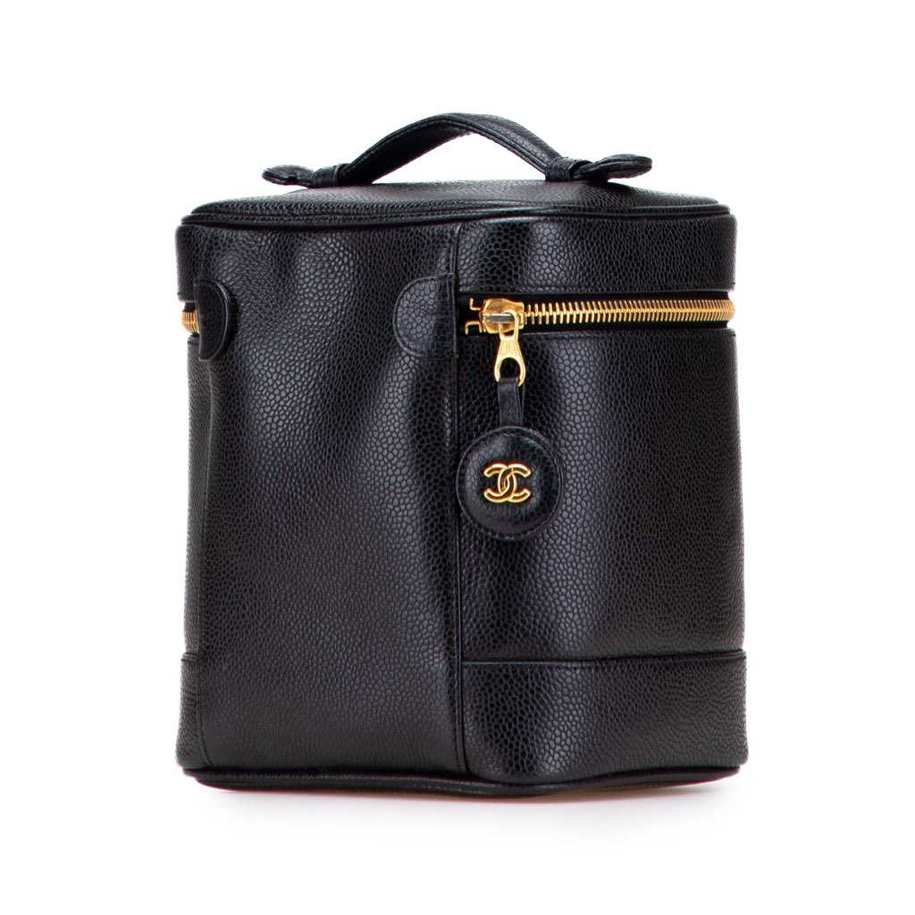 Chanel CC Caviar Vanity Case - Back view
