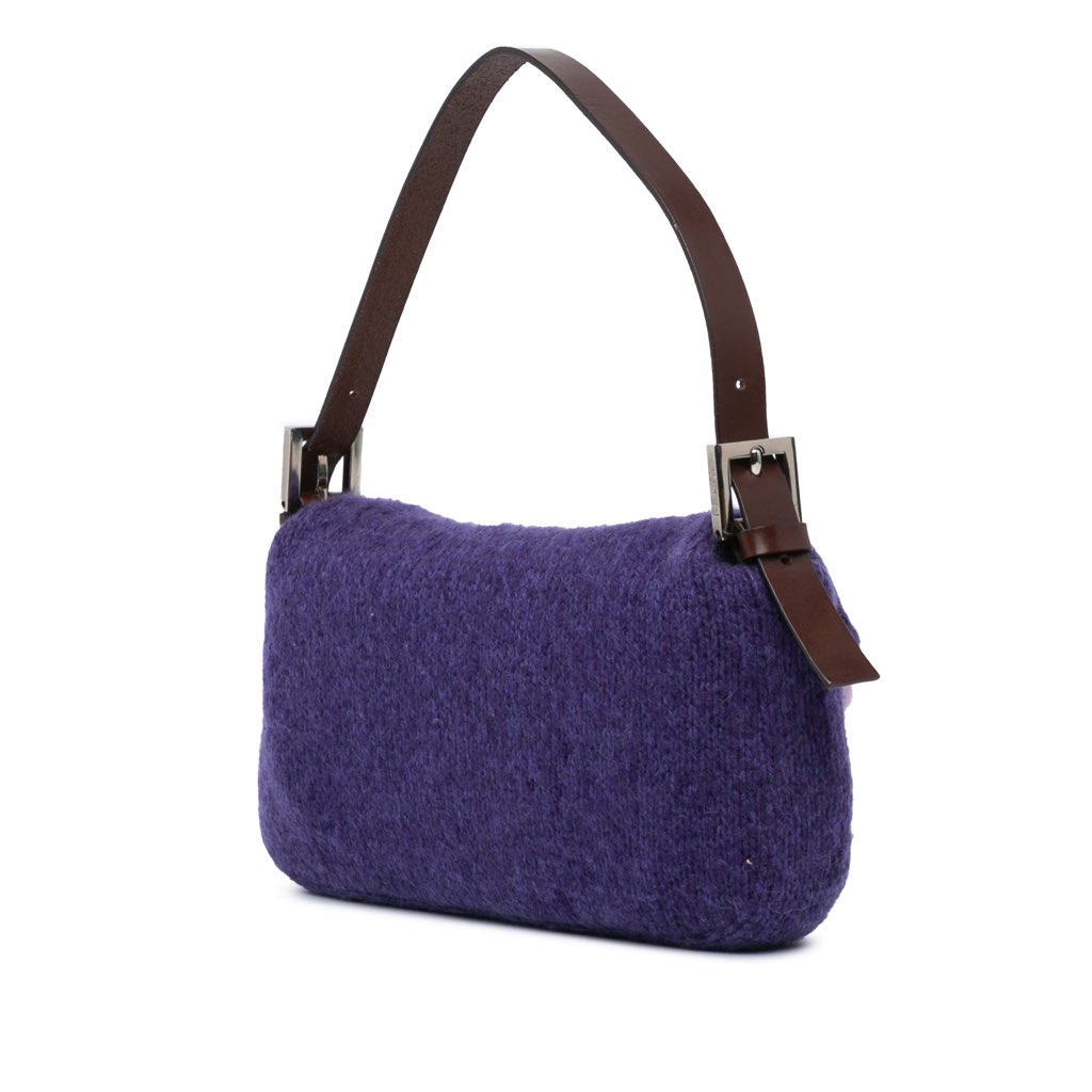 Fendi Mini Knitted Wool Appliques Baguette - 2