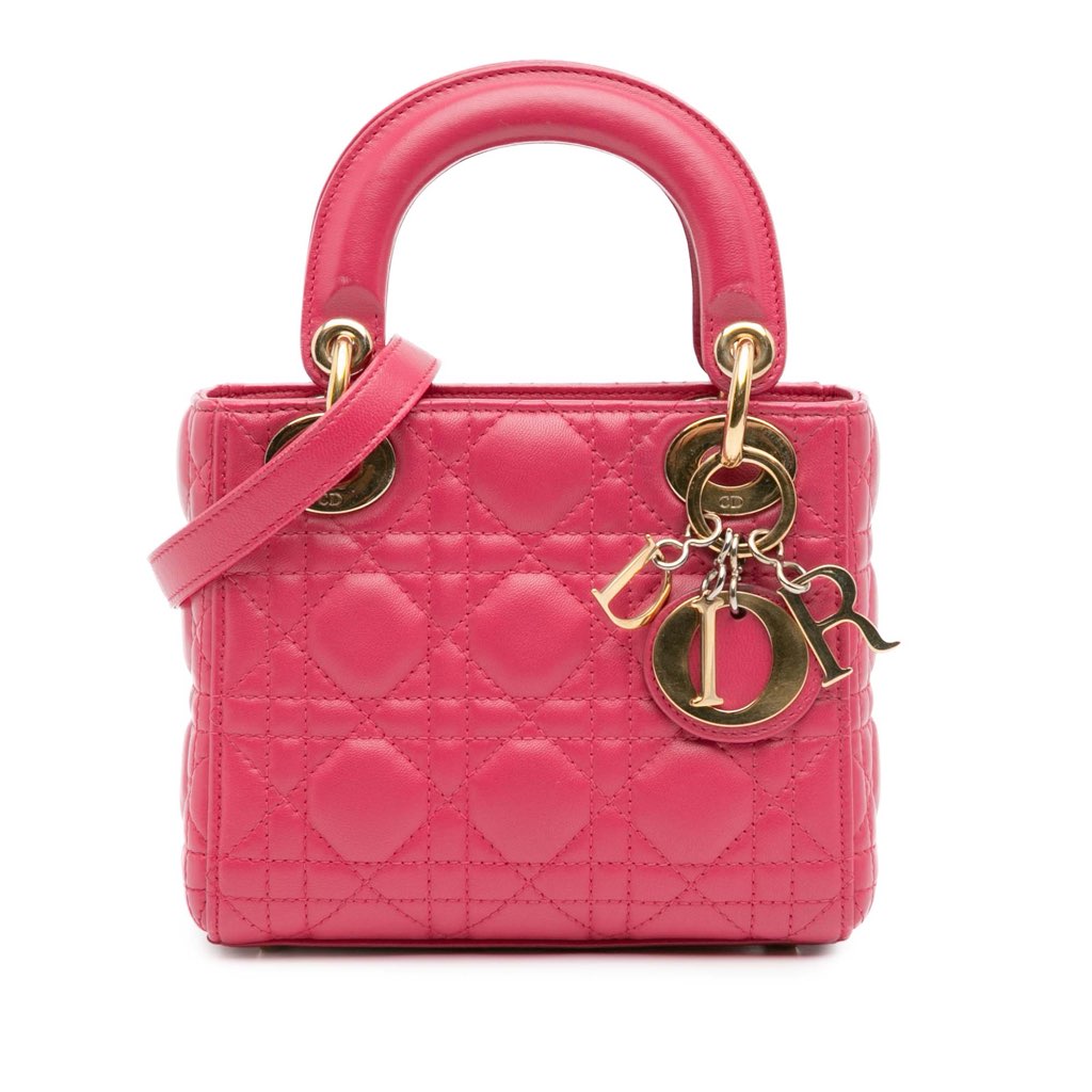 Dior Mini Lambskin Cannage Lady Dior