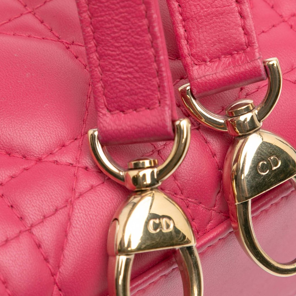 Dior Mini Lambskin Cannage Lady Dior - Image 10