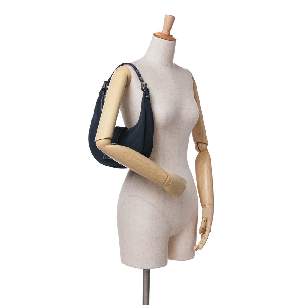 Fendi Canvas FF Marble Croissant Shoulder Bag - Image 13