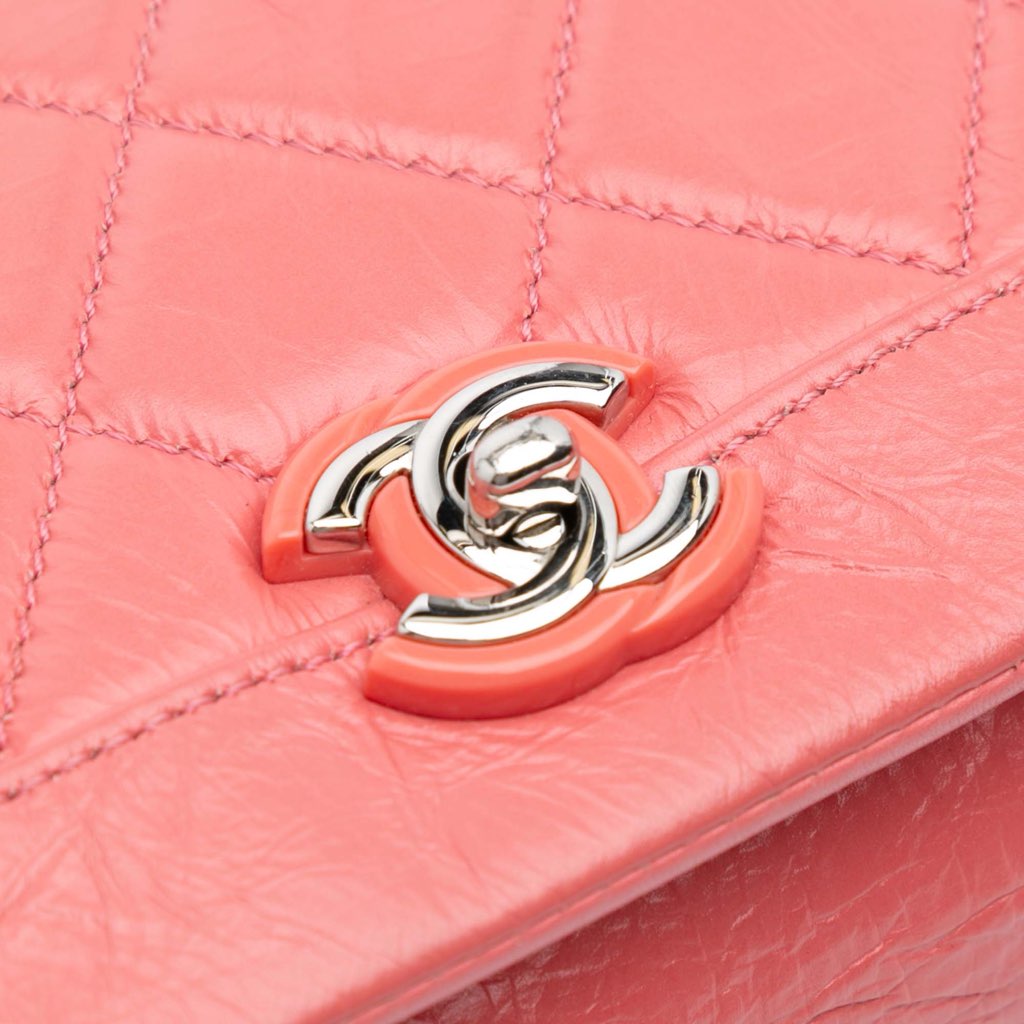 Chanel Crumpled Calfskin Bi Quilted Vintage Full Flap - Detail 2
