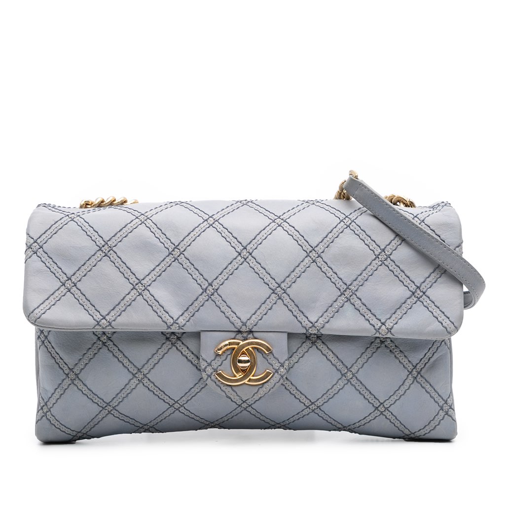 Chanel Jumbo Quilted Calfskin Triple Stitched Flap
