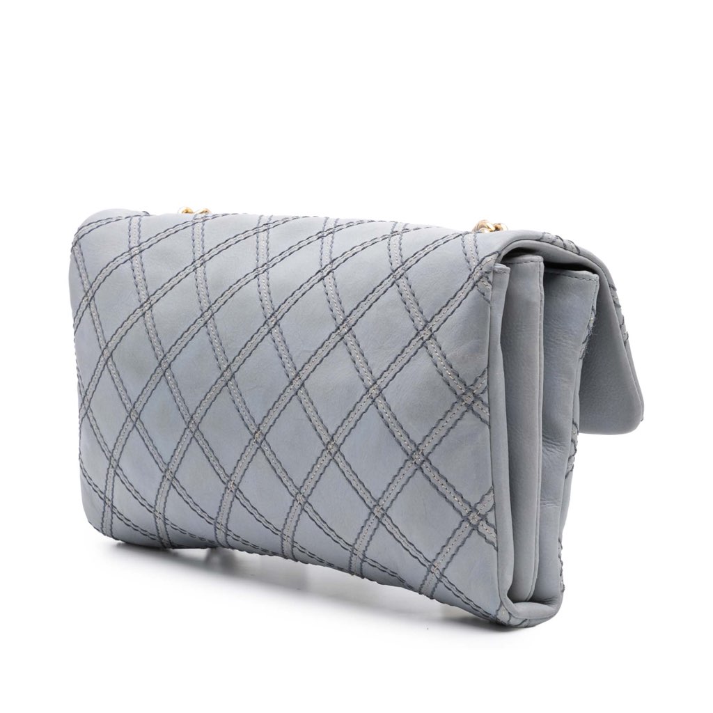 Chanel Jumbo Quilted Calfskin Triple Stitched Flap - Back view