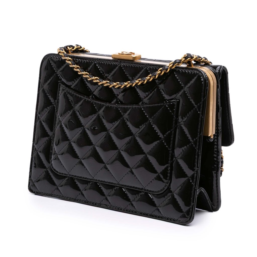 Chanel CC Quilted Patent Frame Flap - 2