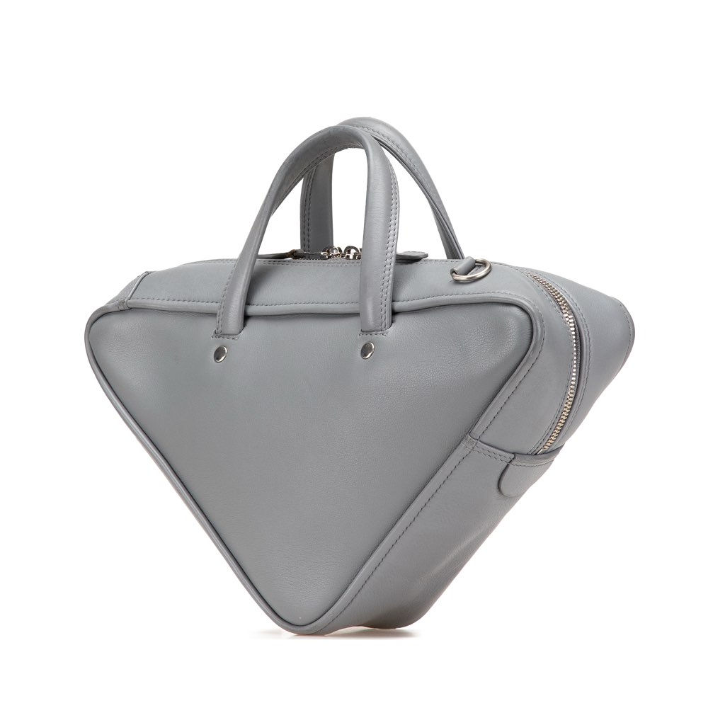 Balenciaga Medium Leather Triangle Duffle Bag - Back view