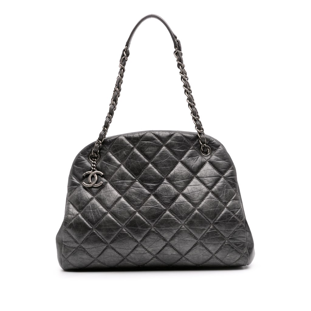 Chanel Large Aged Calfskin Just Mademoiselle Bowling Bag