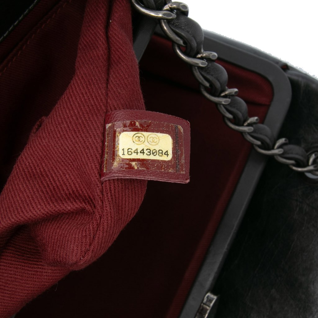 Chanel Large Aged Calfskin Just Mademoiselle Bowling Bag - Detail 1