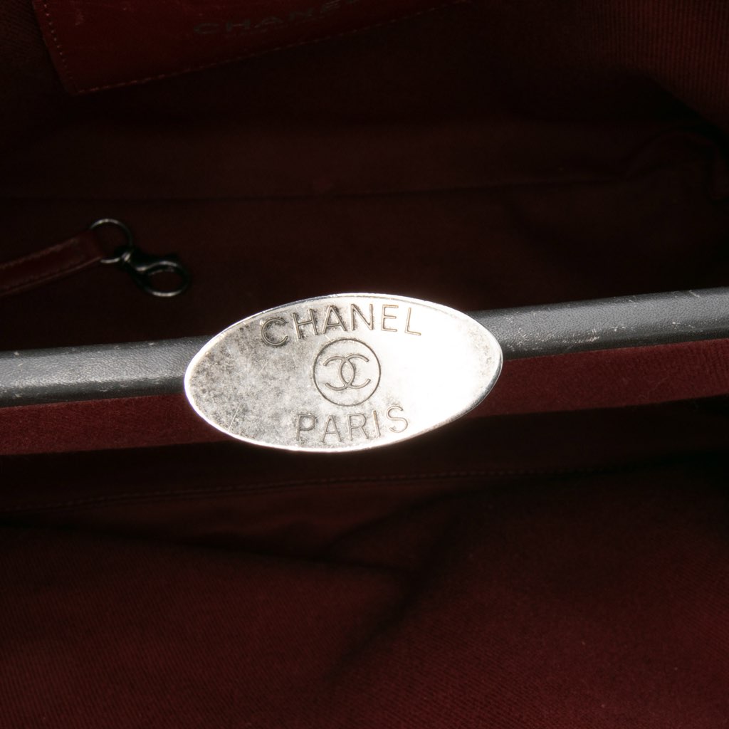 Chanel Large Aged Calfskin Just Mademoiselle Bowling Bag - Detail 2