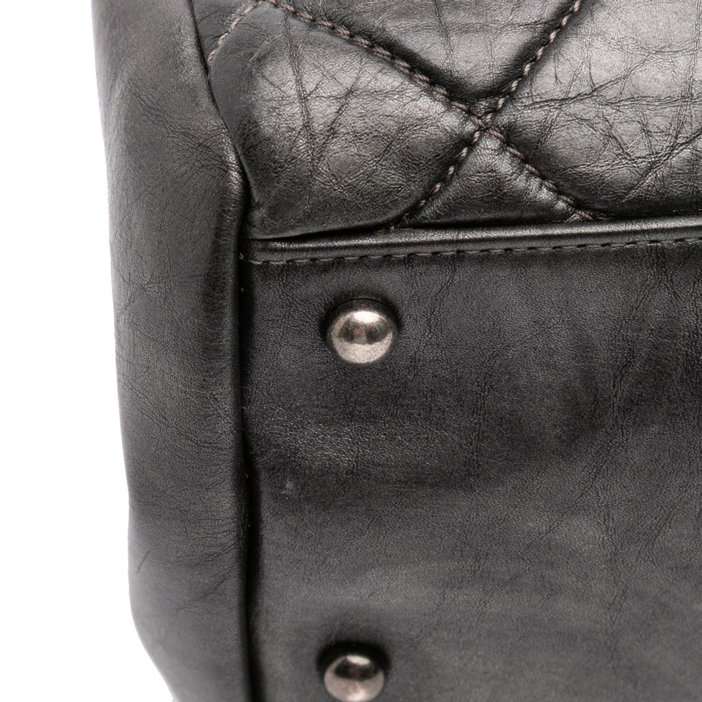 Chanel Large Aged Calfskin Just Mademoiselle Bowling Bag - Image 11