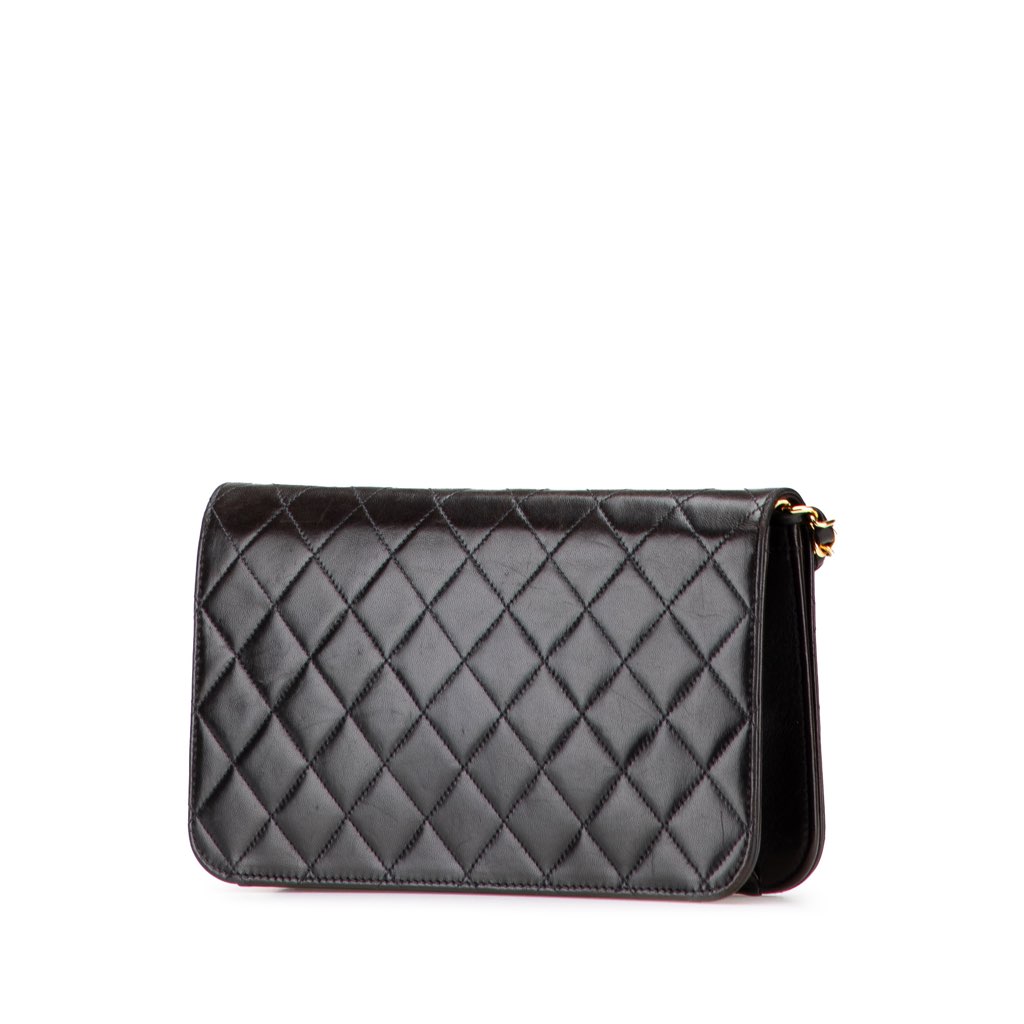 Chanel CC Quilted Lambskin Full Single Flap - Back view