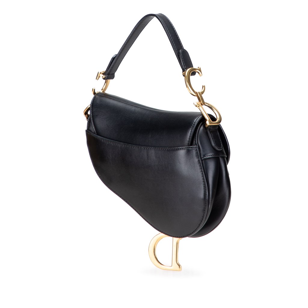 Dior Mini Leather Saddle Bag - 2