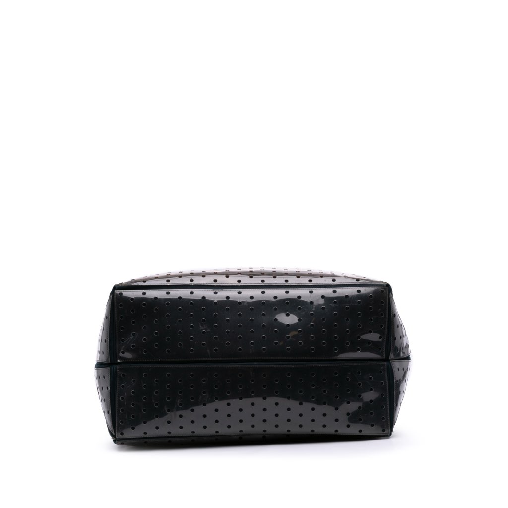 Chanel CC Quilted Cotton and PVC Punching Tote - Image 6