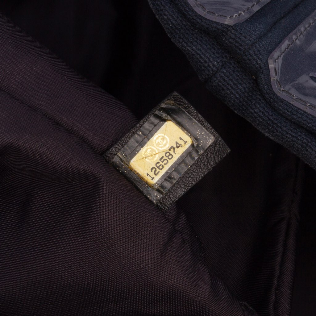 Chanel CC Quilted Cotton and PVC Punching Tote - Side view