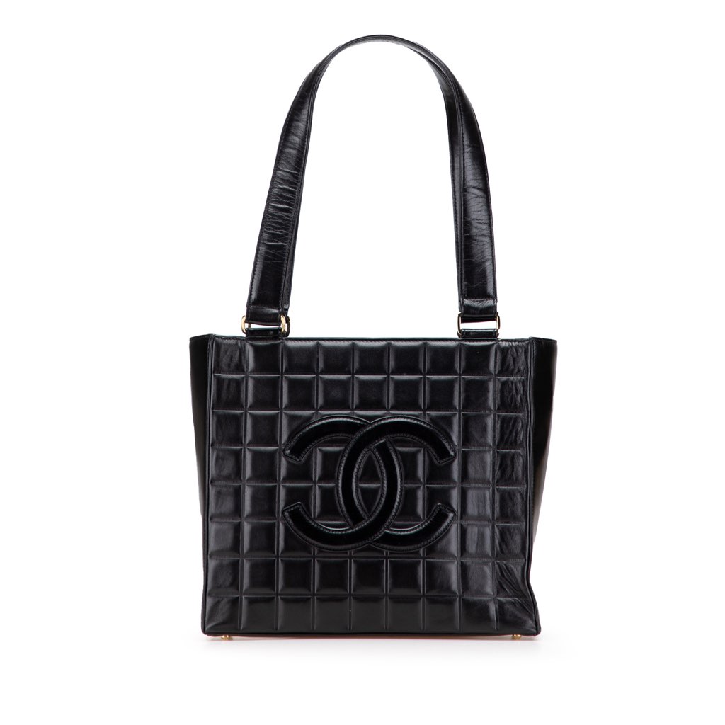 Chanel CC Chocolate Bar Lambskin Tote